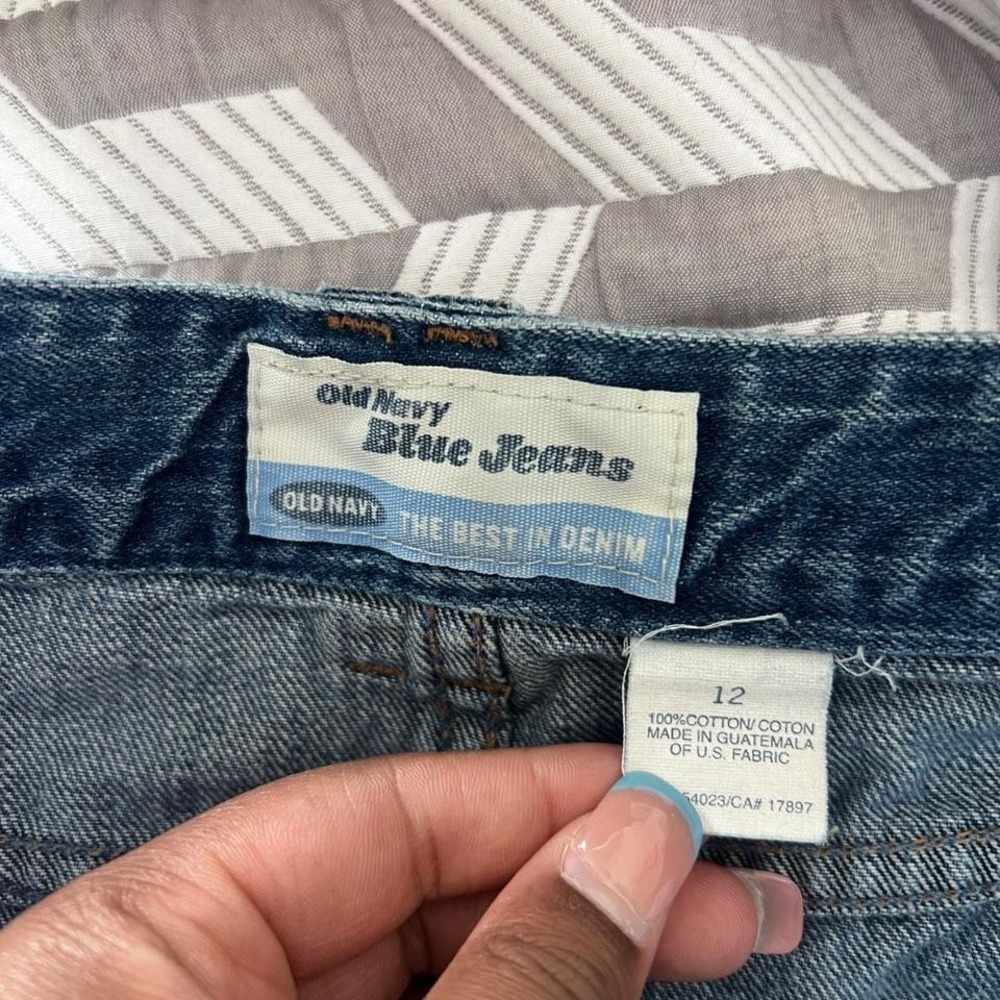 VINTAGE OLD NAVY DISTRESSED DENIM MINI SKIRT‎ - Picture 7 of 7